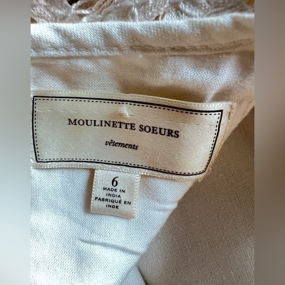 Moulinette Soeurs ivory cream sheath lace dress for Anthropologie size 6 - Picture 9 of 13